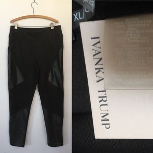 Ivanka Trump Women’s black pants XL faux suede NEW